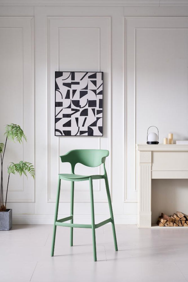 Butaco Alto Elena, Color Verde Oliva, Diseño Moderno