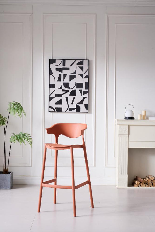 Butaco Alto Elena, Color Terracota, Diseño Moderno