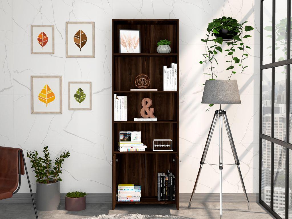 Biblioteca Milán color Caoba para Oficina.