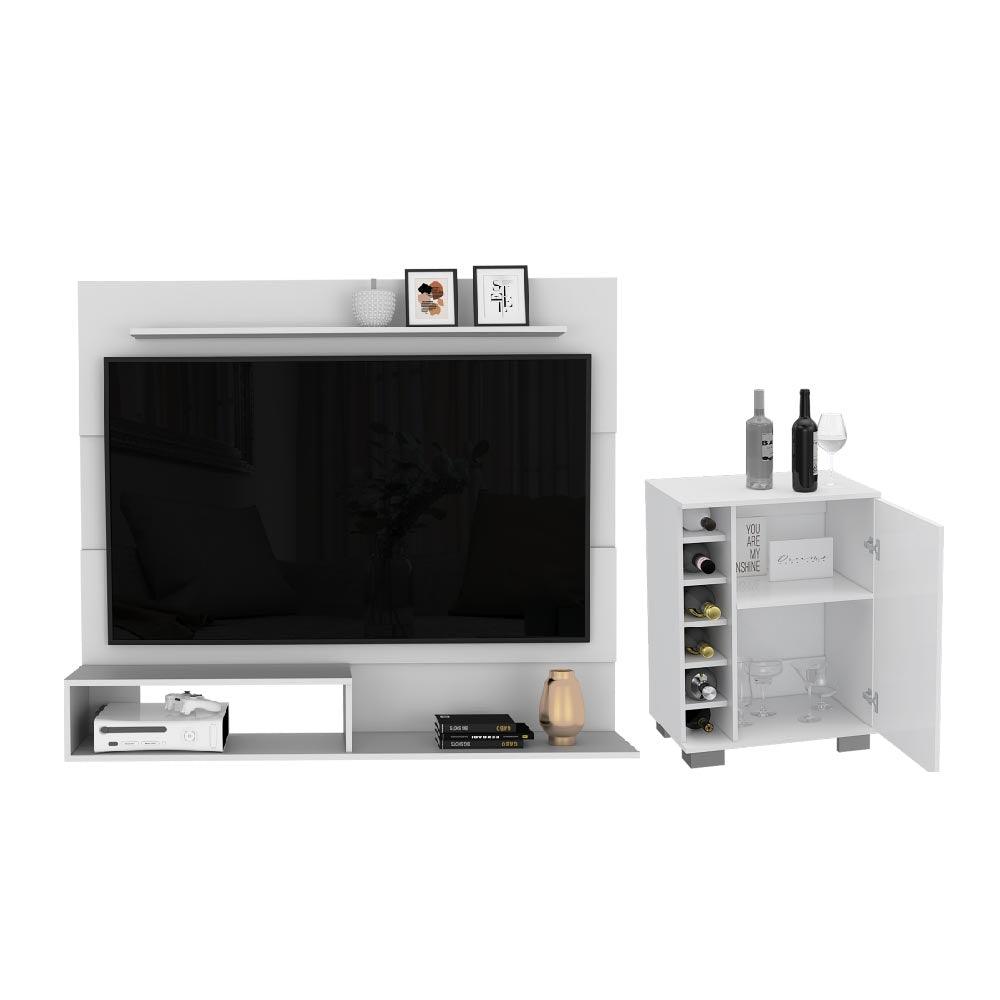 Combo Multifuncional Olivenza, incluye Panel de TV y Bar.