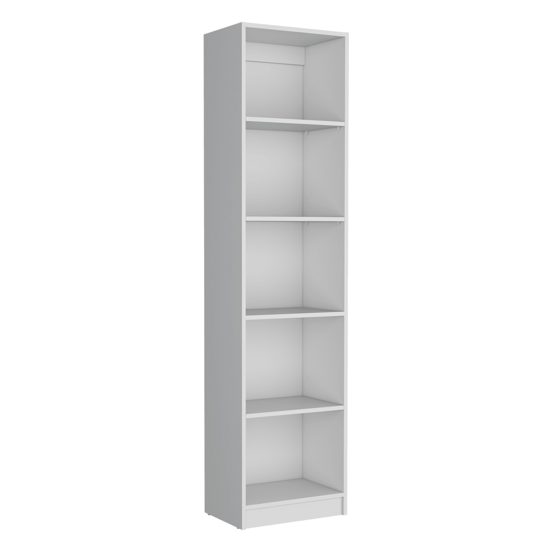 Biblioteca Home Eco, Blanco Duqueza, con Cinco Entrepaños - VIRTUAL MUEBLES