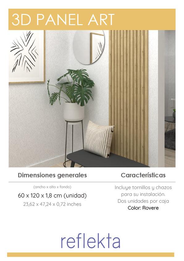 Panel Art 3D Decorativo, Beige, para decorar tus espacios X2 - VIRTUAL MUEBLES