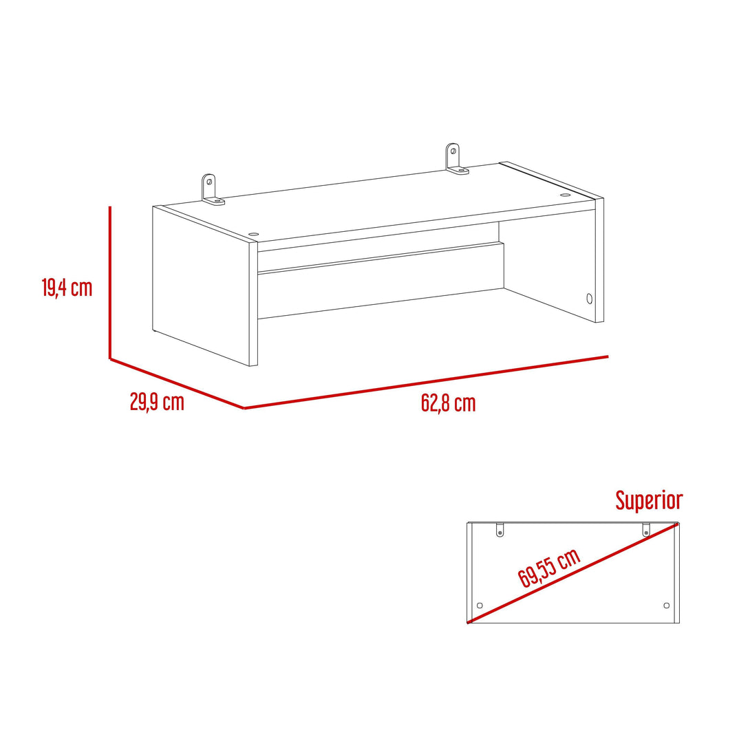 Combo de Bibliotecas Home,Wengue, Incluye Tres Bibliotecas y Tres Complementos - VIRTUAL MUEBLES