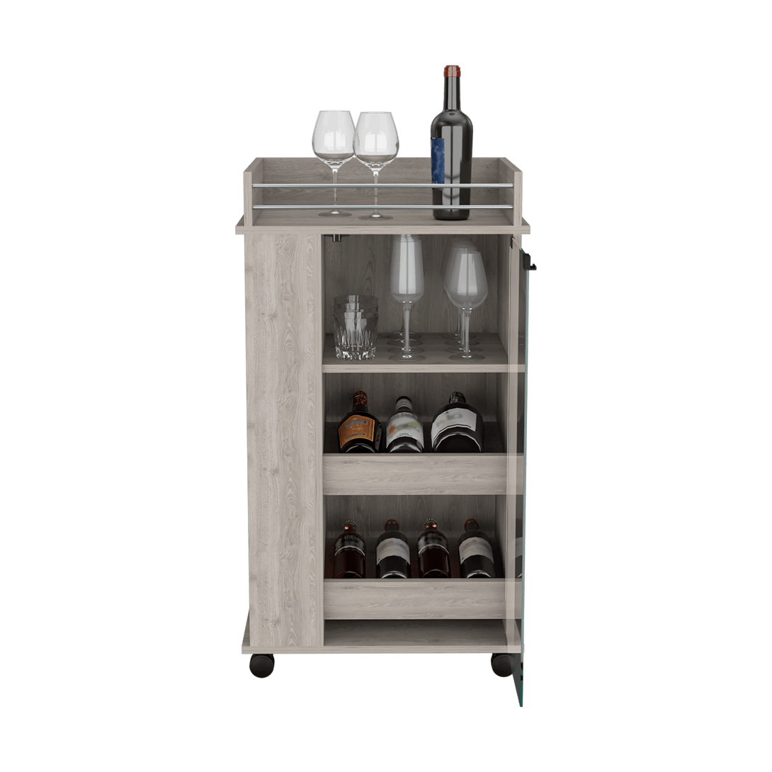 Bar Spirit, Humo, con Amplios Espacios Para Ubicar Copas y Botellas ZF - VIRTUAL MUEBLES