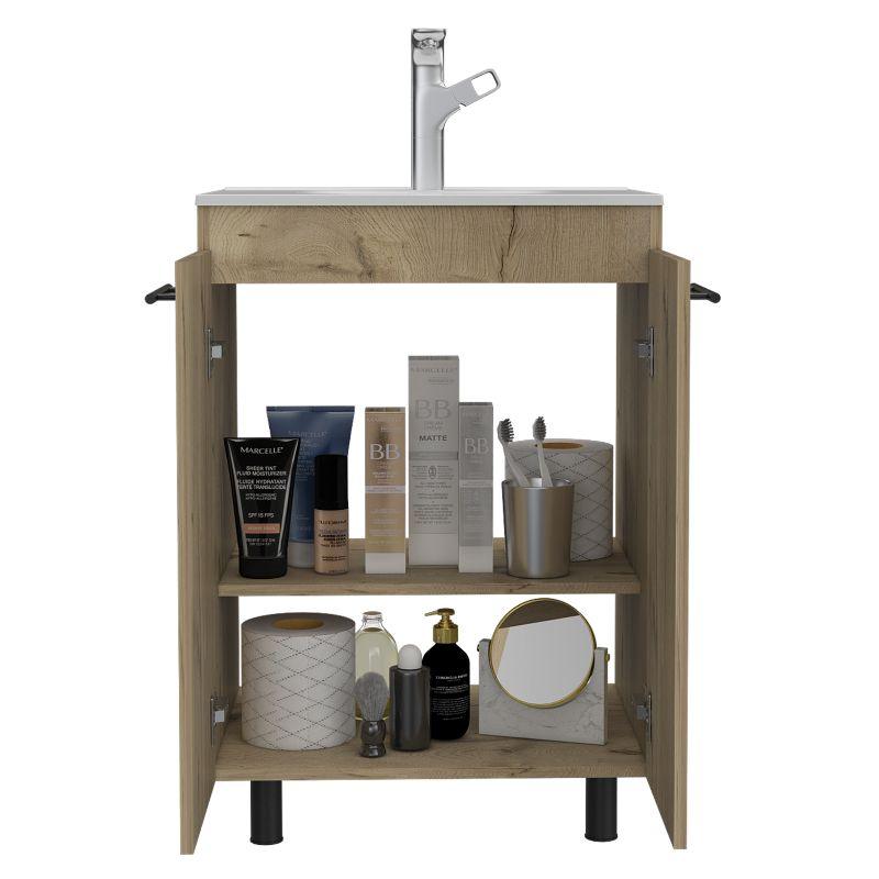 Mueble Lavamos Anney color Café claro para Baño.