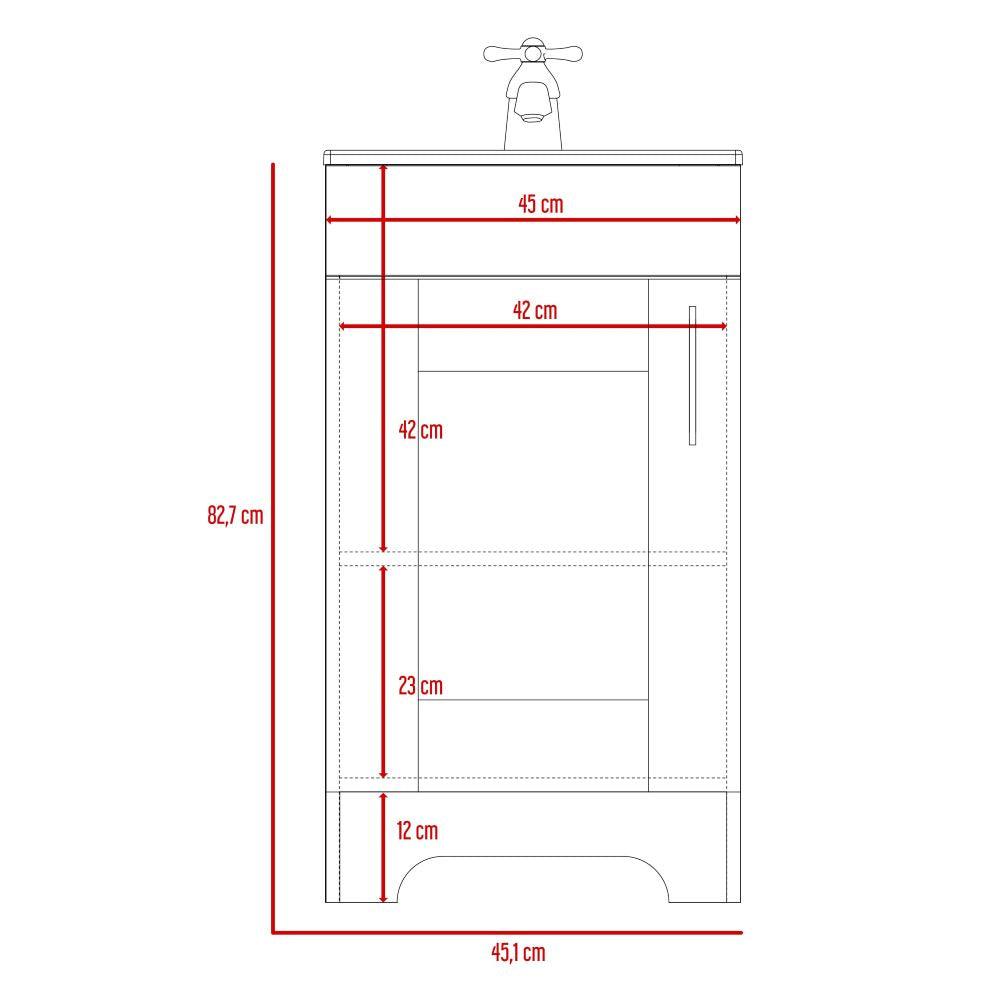 Mueble Lavamanos Apolis color Miel Para Baño.