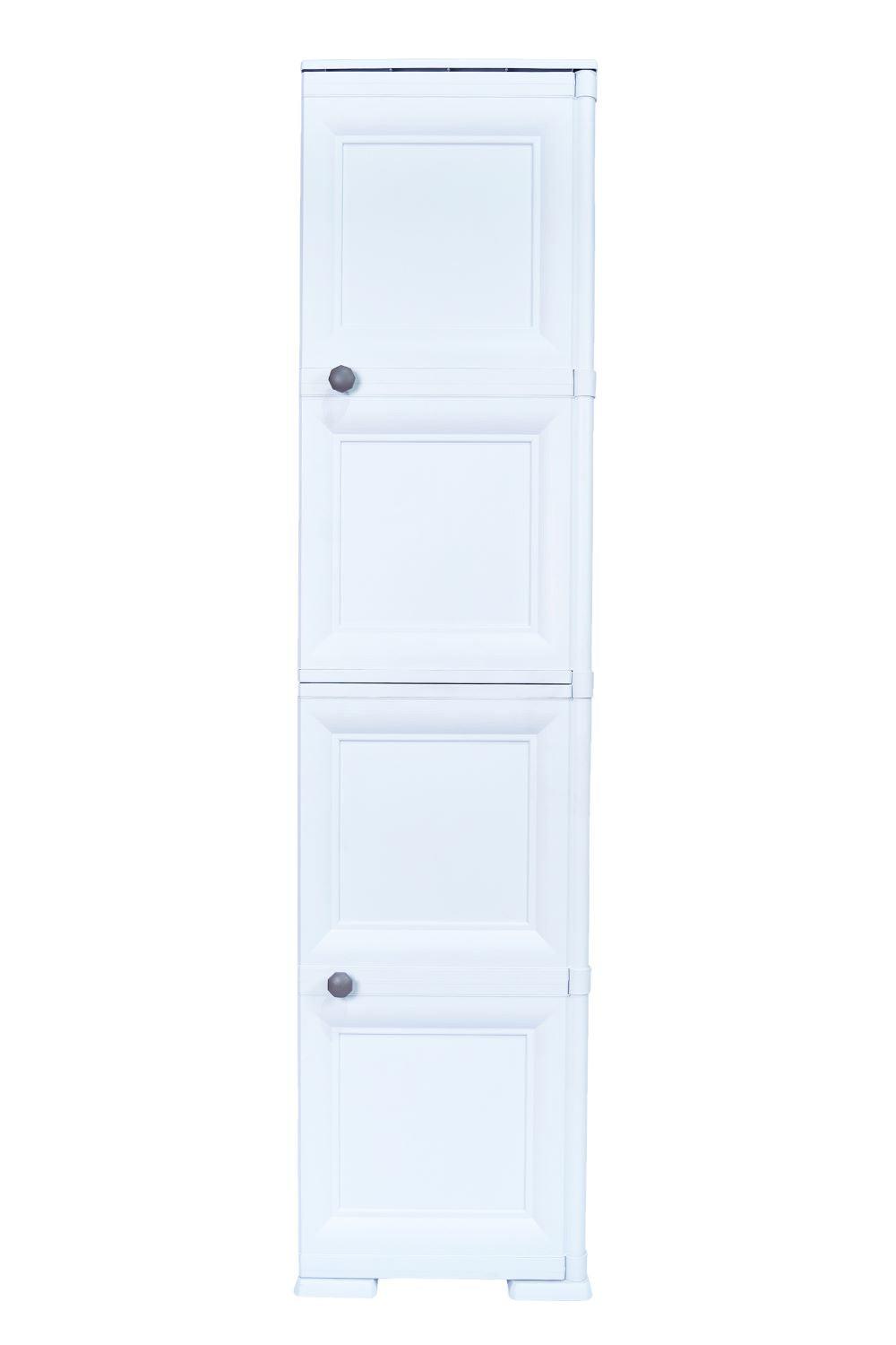 Mueble Organizador Elegance Donatello color Liso Blanco Marqueza para Habitación.