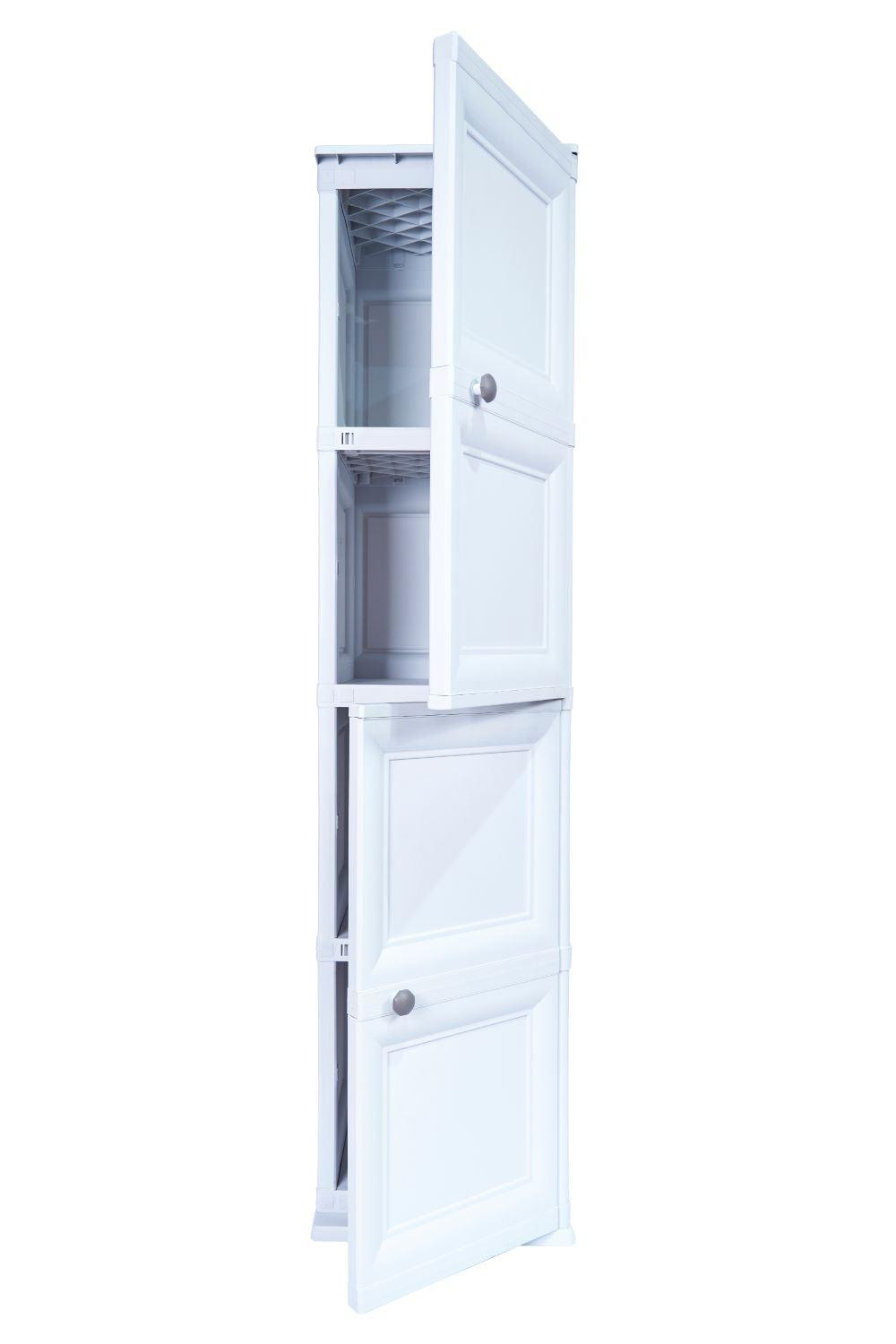 Mueble Organizador Elegance Donatello color Liso Blanco Marqueza para Habitación.