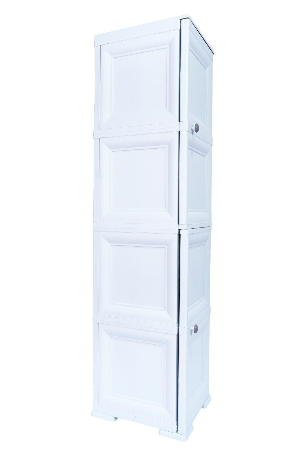 Mueble Organizador Elegance Donatello color Liso Blanco Marqueza para Habitación.