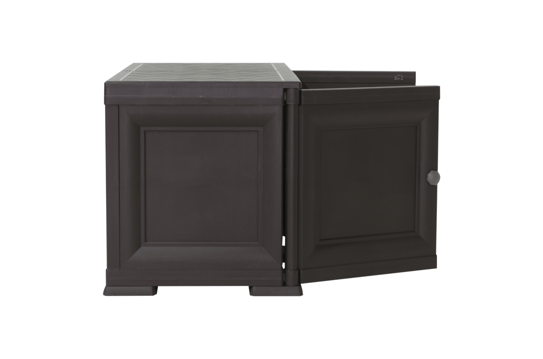 Mueble Organizador Elegance Liso Goya color Wengue para Habitación.