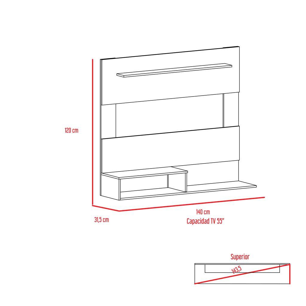 Panel de TV Ascher color Blanco para Sala.