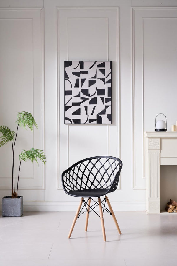 Silla Oasis con Brazos, Color Negro, Con espaldar