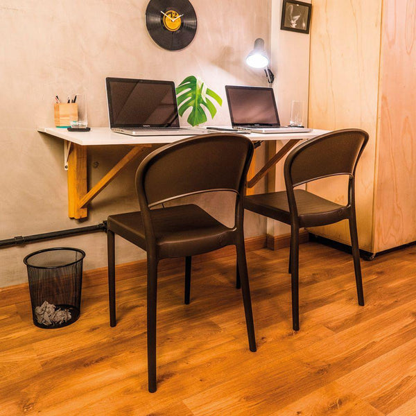 Silla Sissi sin Brazos Respaldo cerrado , Marron