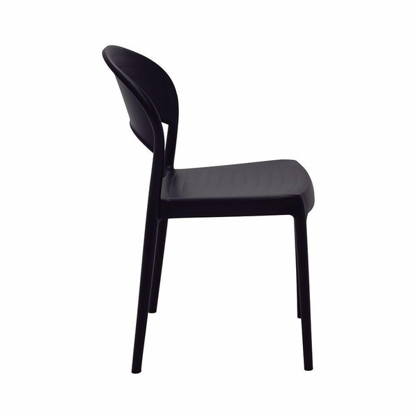 Silla Sissi sin Brazos Respaldo cerrado , Negro