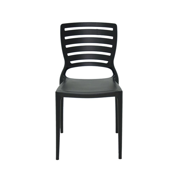 Silla Sofia espaldar filtrado sin brazos, Negro