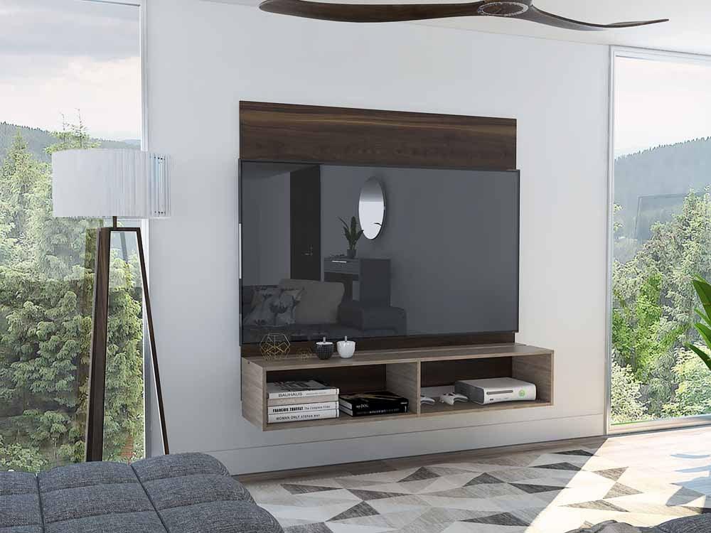 Panel de TV Dakota color Caoba y Miel para Sala.